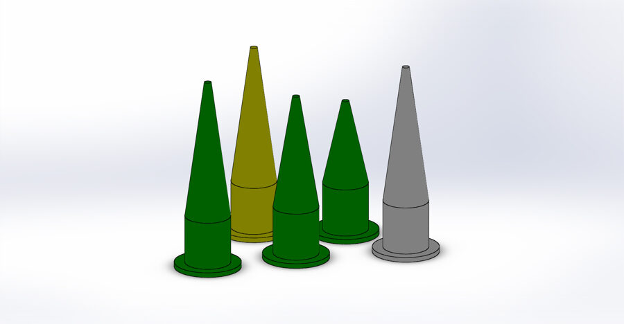 Extra lenght cone nozzle
